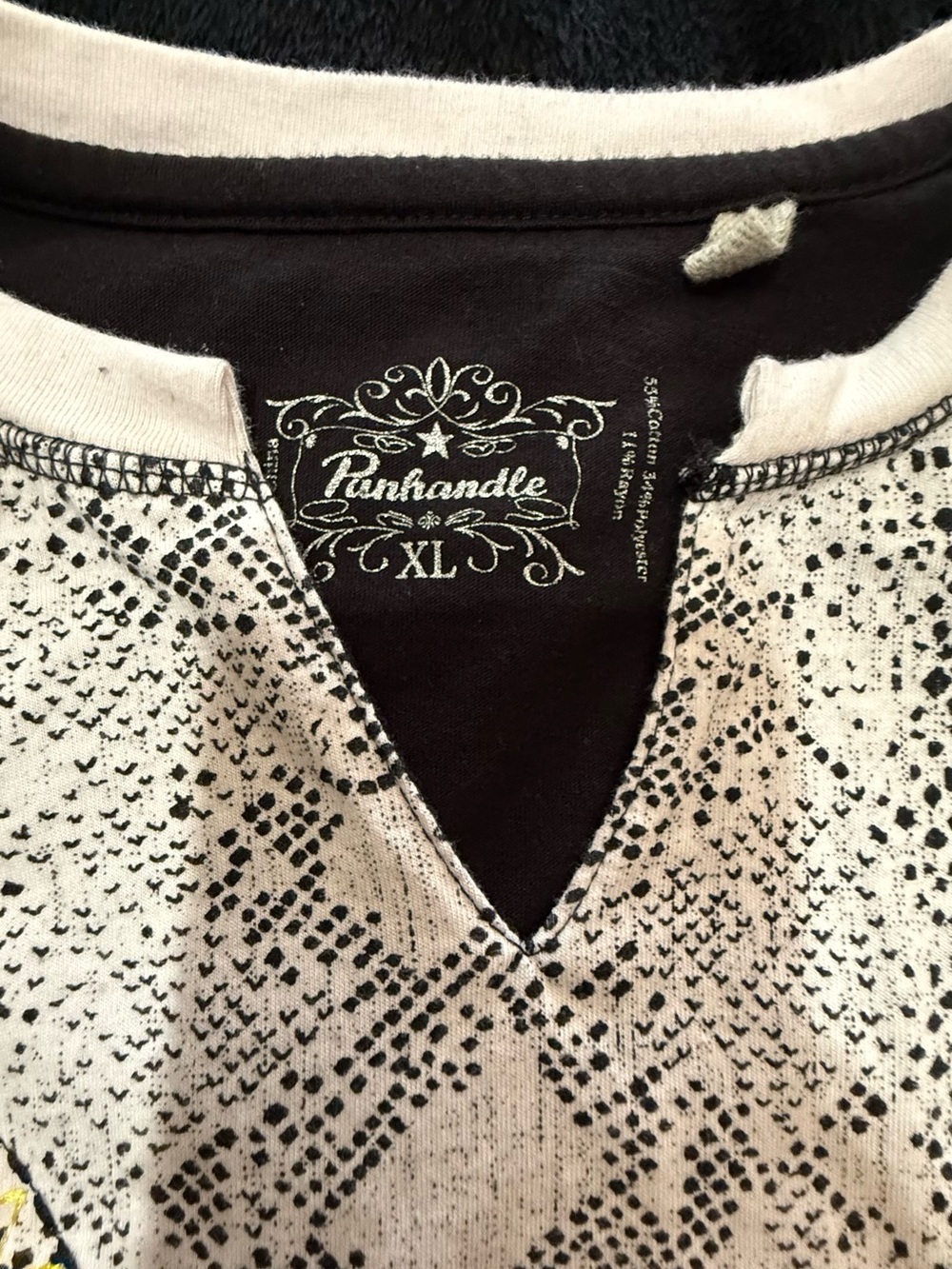 Womens Black Long-Sleeve Blouse with White Lace Yoke - Picture 2 of 5